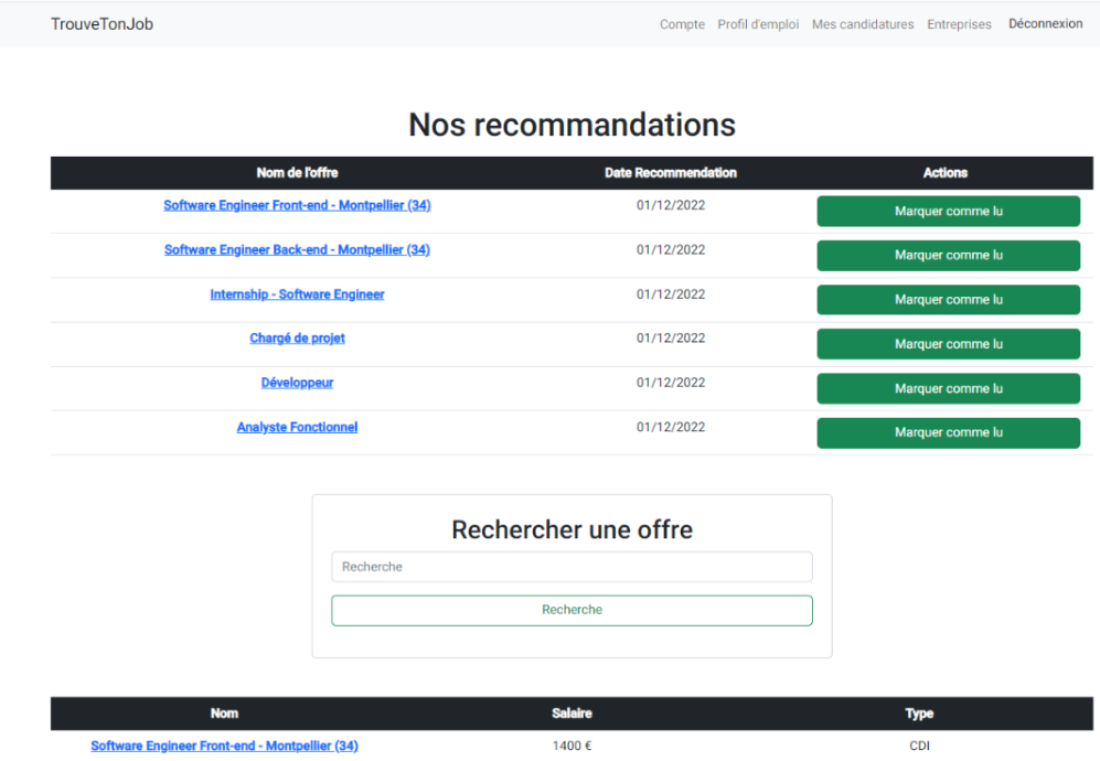 Application web — TrouveTonJob