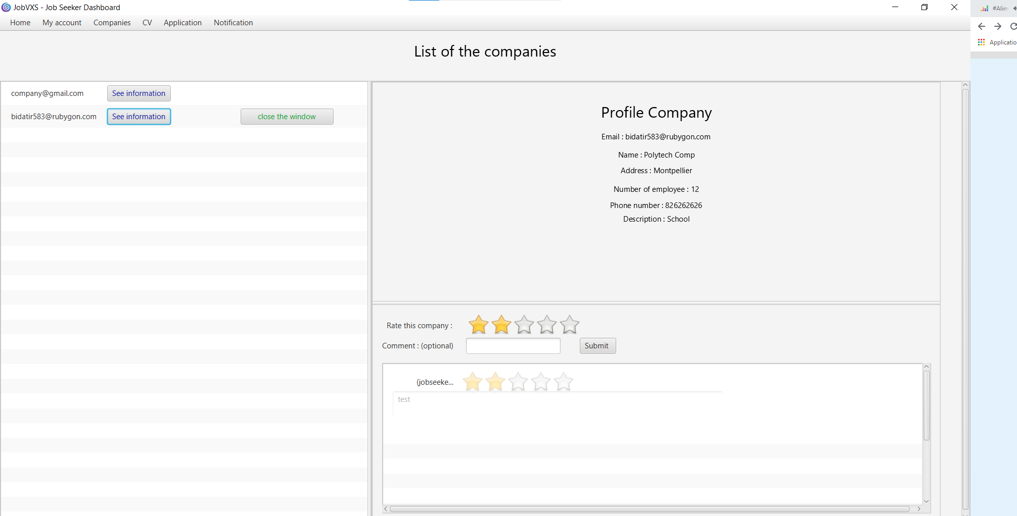 Application — Plateforme de recrutement